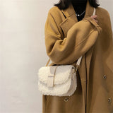 Plush Winter Shoulder Bag for Women