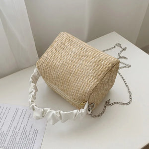 Bohemia Knitted Ruched Beach Tote Bag