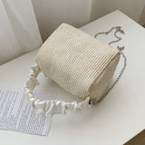 Bohemia Knitted Ruched Beach Tote Bag