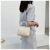 Bohemia Knitted Ruched Beach Tote Bag