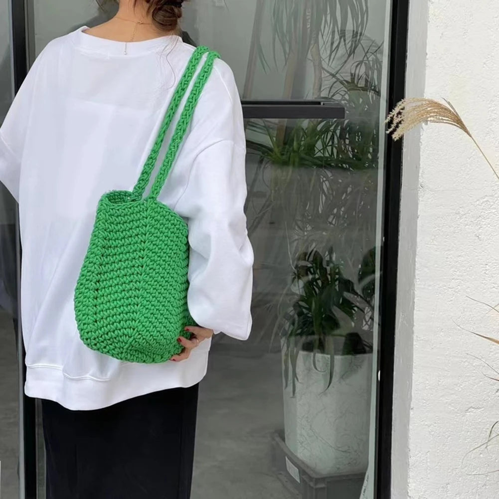 Vintage Woven Tote Bag Summer Beach Handbags
