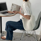 Vintage Woven Tote Bag Summer Beach Handbags