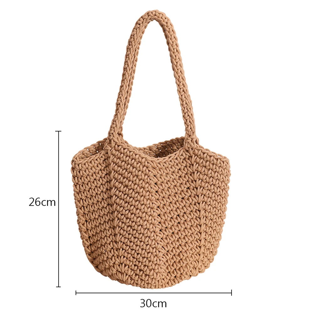 Vintage Woven Tote Bag Summer Beach Handbags