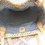 Hollow Paper Straw Shoulder Bag Beach Tote for Women