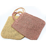 Hollow Paper Straw Shoulder Bag Beach Tote for Women