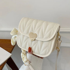 Women PU Leather Shoulder Bag Retro INS Female Handbags Lady White/Black/Khaki C
