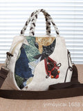 National Style Cotton and Linen Shoulder Bag