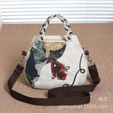 National Style Cotton and Linen Shoulder Bag