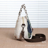 National Style Cotton and Linen Shoulder Bag