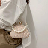 Sequined Top Handle Shoulder Bag for Women