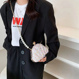 Sequined Top Handle Shoulder Bag for Women