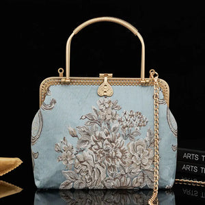 Metal Hand Bag Women's Shoulder Bag Crossbody Bag Chain Shell Lock Bags