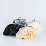 Vintage Flowers Lock Bag Chain Shoulder Crossbody Bags
