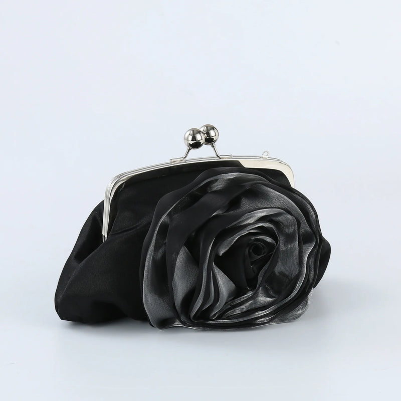 Vintage Flowers Lock Bag Chain Shoulder Crossbody Bags