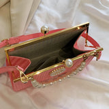 Pearl Wedding Evening Bag for Women Banquet Handbags Lady Crossbody Bags