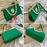 Pearl Wedding Evening Bag for Women Banquet Handbags Lady Crossbody Bags
