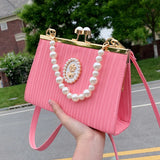 Pearl Wedding Evening Bag for Women Banquet Handbags Lady Crossbody Bags