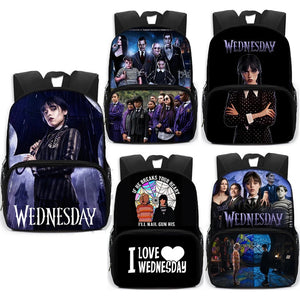 Wednesday Addams & Enid School Bags Gothic Girls Nevermore Academy Backpack