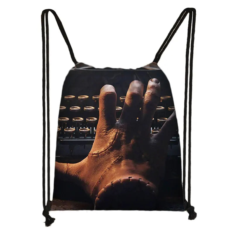Wednesday Addams Backpack Nevermore Academy Drawstring Bag