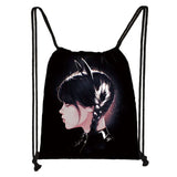 Wednesday Addams Backpack Nevermore Academy Drawstring Bag