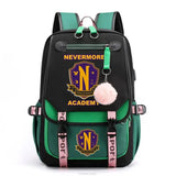 Wednesday Addams Backpack Teenage Girls Laptop Rucksack Student Shoulder School