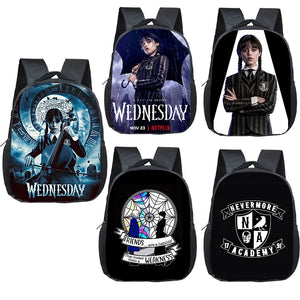 Wednesday Addams Backpack for Kids Nevermore Academy School Bags