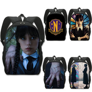 Wednesday Addams Backpack for Teenager Nevermore Academy Children School Bags