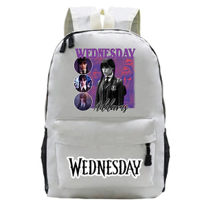 Wednesday Addams Canvas Schoolbags Harajuku Backpacks