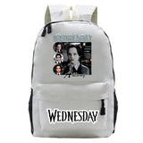 Wednesday Canvas Backpack Schoolbags Vintage Students Girls Boys Harajuku Bags