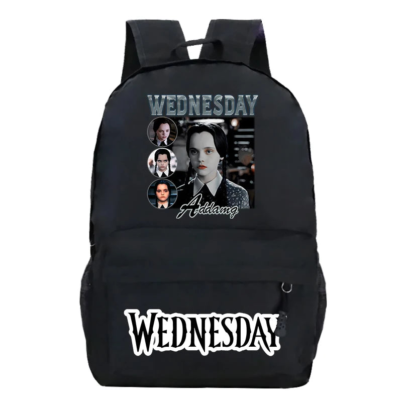 Wednesday Canvas Backpack Schoolbags Vintage Students Girls Boys Harajuku Bags