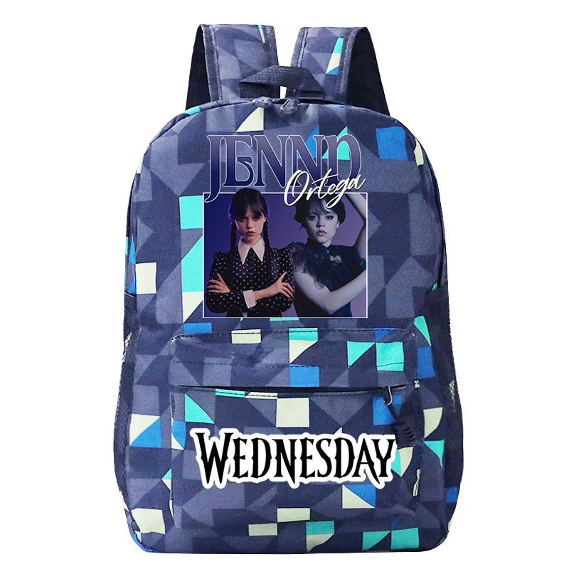 Harajuku School Bag Wednesday Print Vintage Backpack