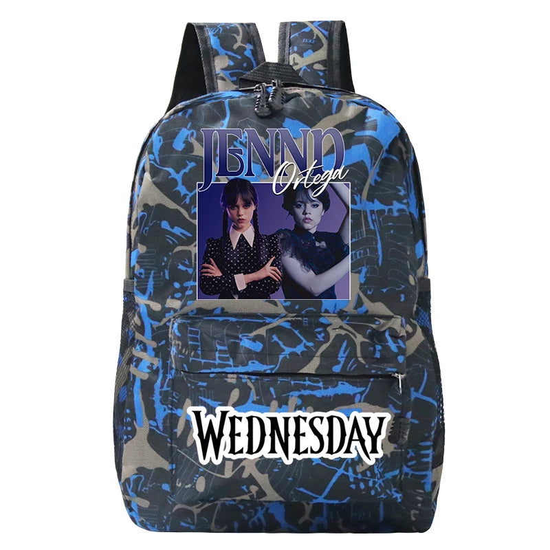 Harajuku School Bag Wednesday Print Vintage Backpack