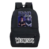 Harajuku School Bag Wednesday Print Vintage Backpack