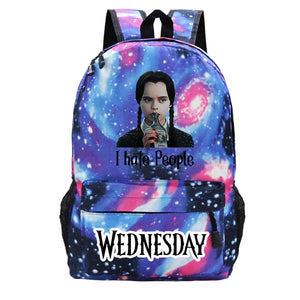 Wednesday Addams Bag Vintage Wine Bottle Teenager Backpacks