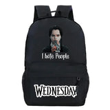 Wednesday Addams Bag Vintage Wine Bottle Teenager Backpacks