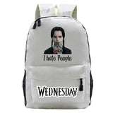 Wednesday Addams Bag Vintage Wine Bottle Teenager Backpacks