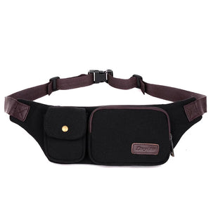 Canvas Waist Pack Casual Bum Hip Bag Belt Phone Bag Case High Fanny Pack Travel