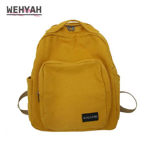 Wehyah Canvas Backpack Female Women School Backpack Purse for Women