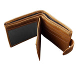 Western Biker Trucker Leather Wallet with Chain - Mens Boys Bw2