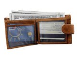 Western Biker Trucker Leather Wallet with Chain - Mens Boys Bw2