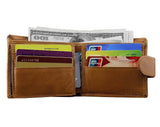Western Biker Trucker Leather Wallet with Chain - Mens Boys Bw2