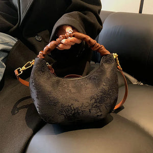 Western Style Women's Canvas Tote Bag for Autumn and Winter