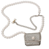 Western Style Mini Summer Diamond Shoulder Bag Women's Pearl Chain