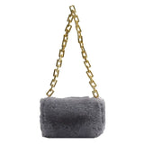 Western Style Plush Chain Women's Bag Autumn And Winter Shoulder Bags
