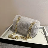 Western Style Plush Chain Women's Bag Autumn And Winter Shoulder Bags