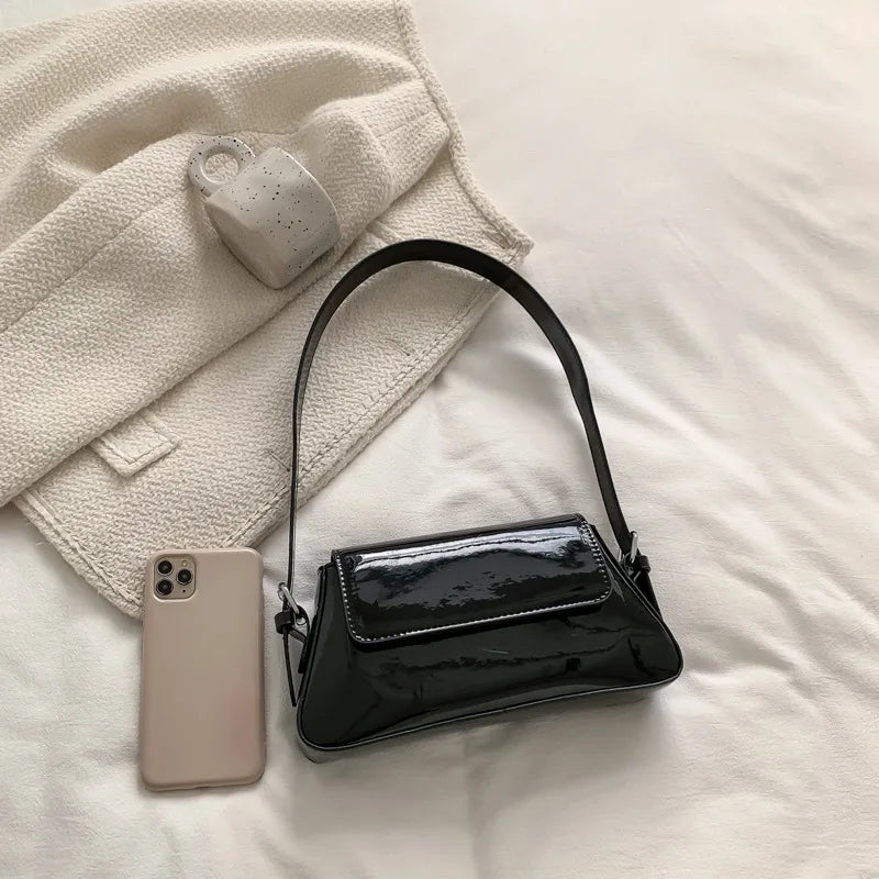 Western Style Bright Face Underarm Bag for Women