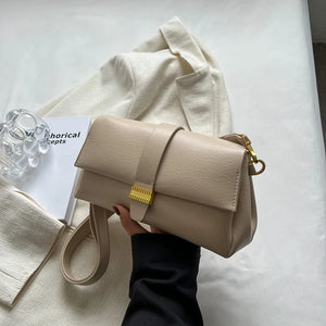 Western Style Women PU Leather High Shoulder Bags Retro Female Crossbody Bags
