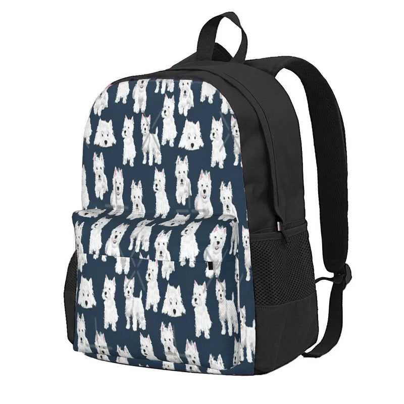 Westie 3 Backpacks Men Women's Bag Women Backpack Men Women's Bag
