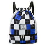 Plaid Travel Backpack Women Weekender Bag Gym Yoga Bag