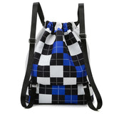 Plaid Travel Backpack Women Weekender Bag Gym Yoga Bag